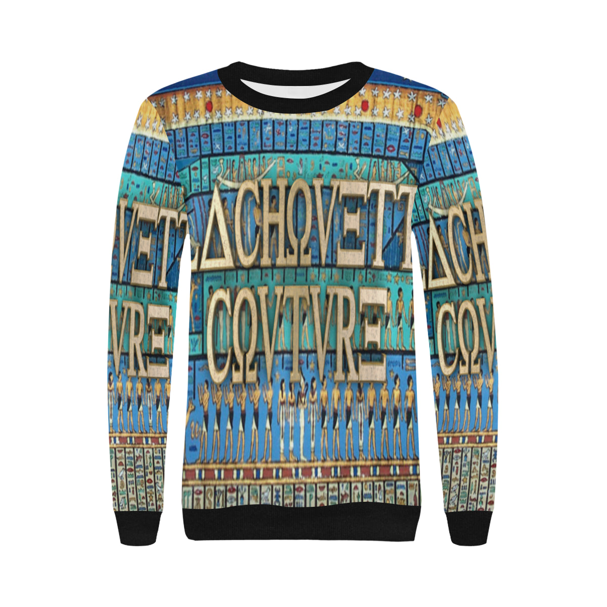 THE NUN Women's Rib Cuff Crew Neck Sweatshirt (Model H34)