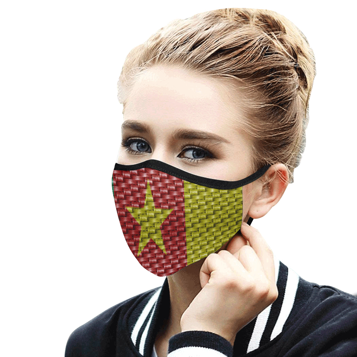 CAMEROUN FLAG Mouth Mask in One Piece (2 Filters Included)