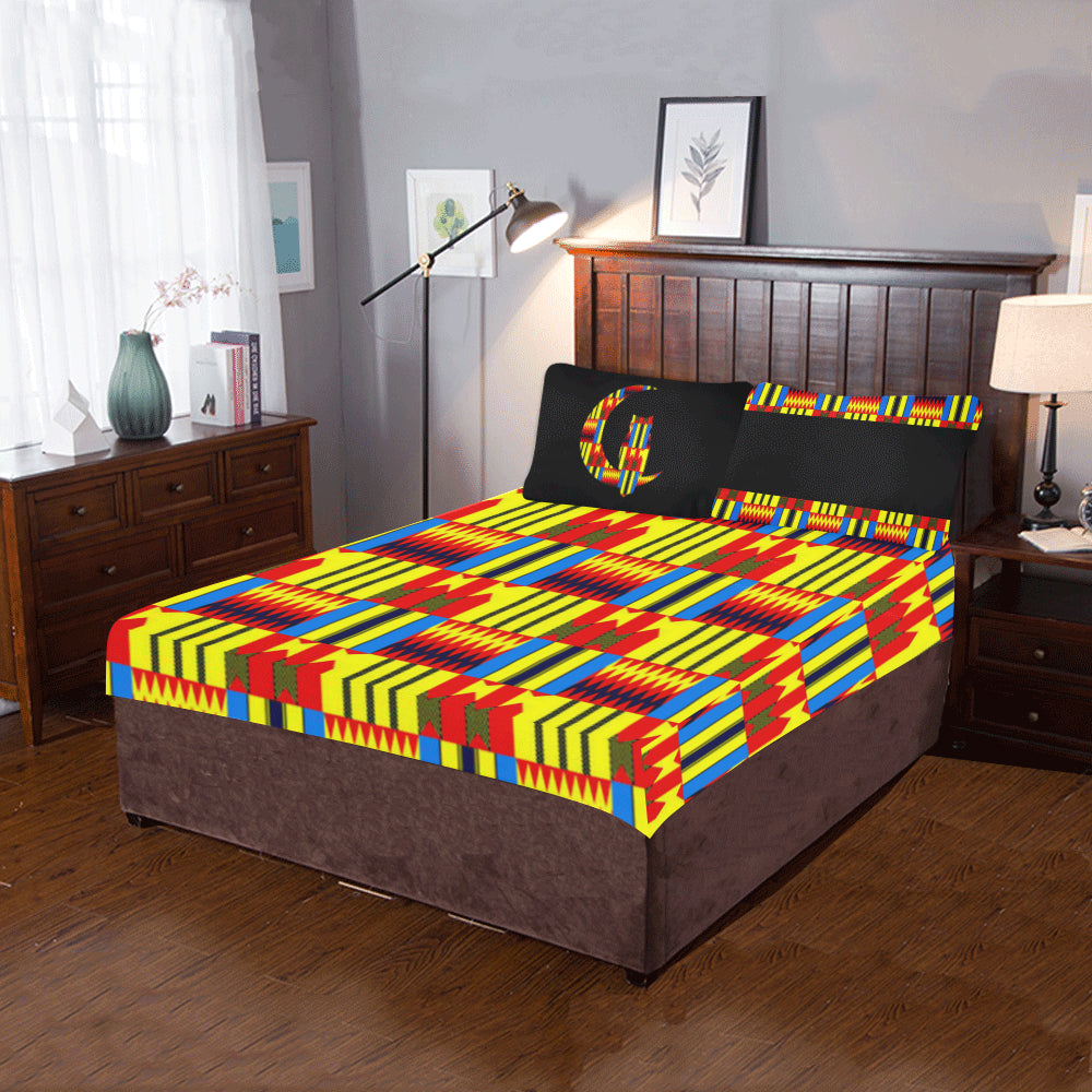 KENTE BLUE 3-Piece Bedding Set