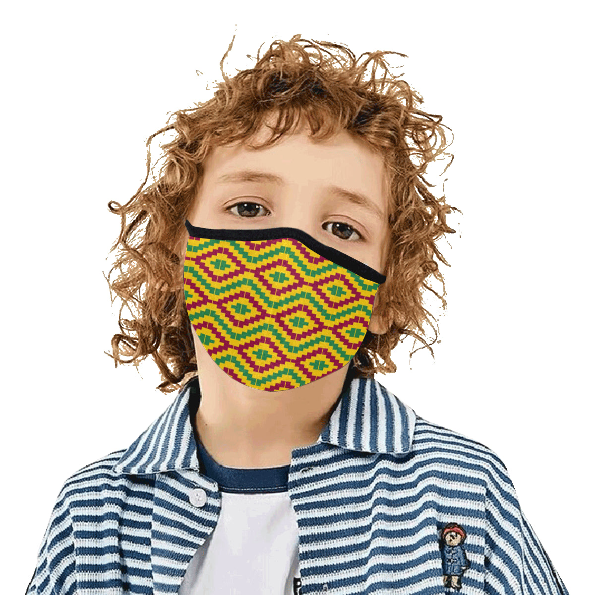 KENTE FRACTAL Mouth Mask in One Piece (2 Filters Included)