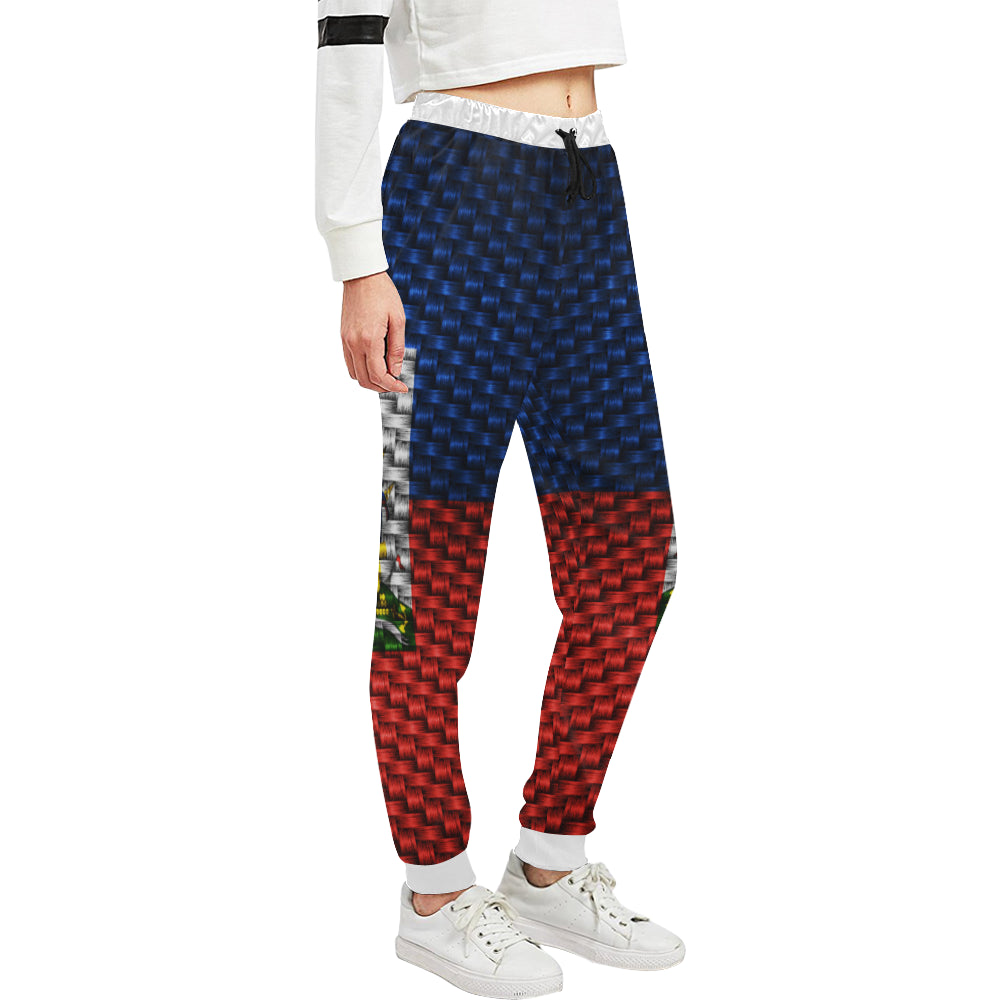 HAITI FLAG Women's All Over Print Sweatpants (Model L11)