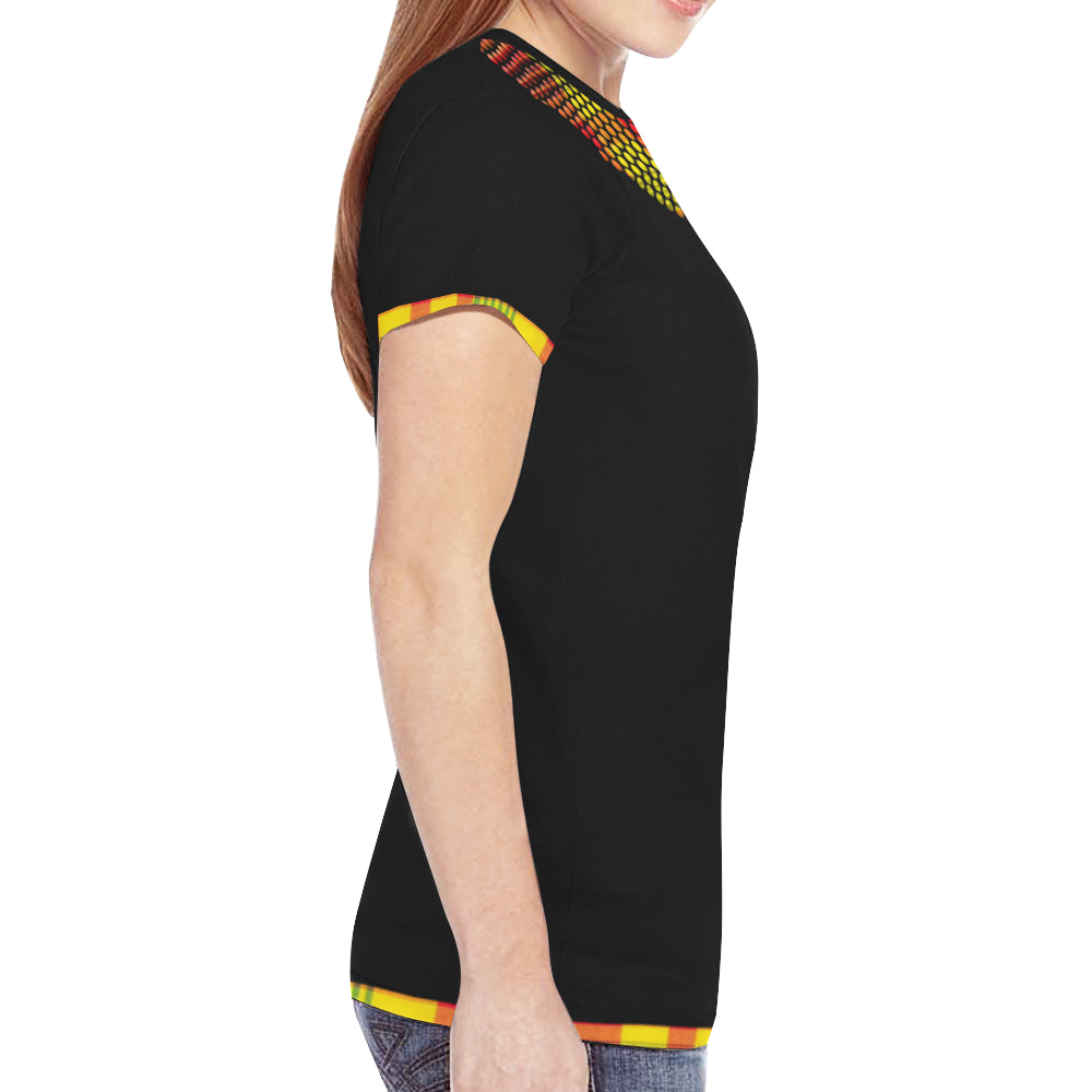 MADRAS BLING New All Over Print T-shirt for Women (Model T45)