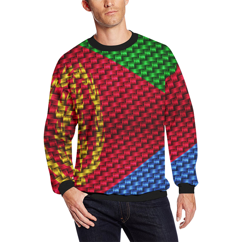 ERITREA Men's Oversized Fleece Crew Sweatshirt