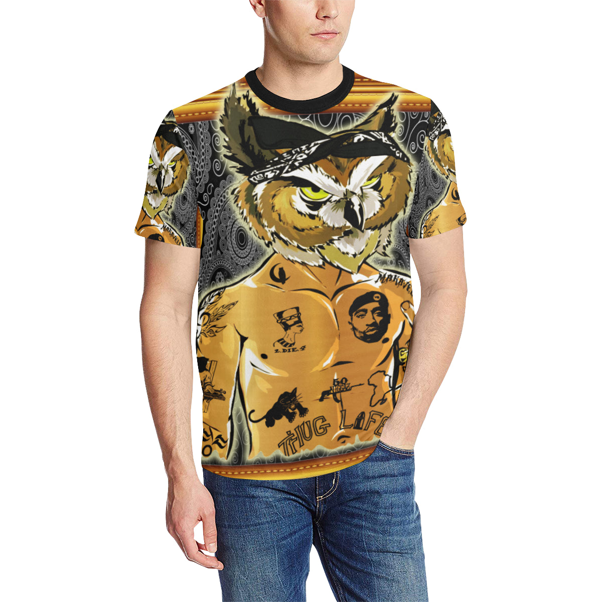 2PAC CHOUETT Men's All Over Print T-Shirt