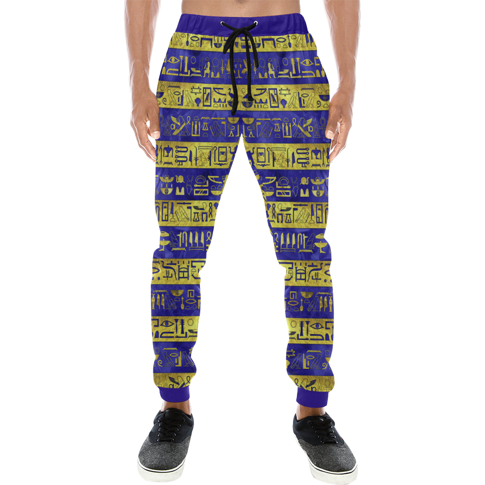 HIEROGLYPH GOLDEN BLUE Men's Sweatpants