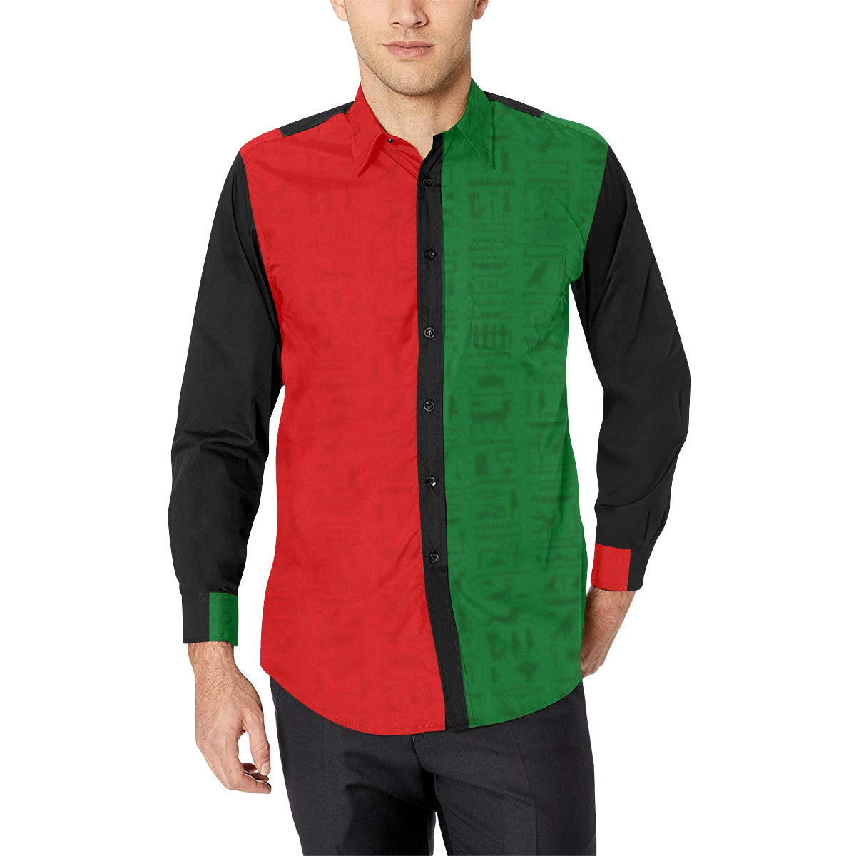 RBG MEDU NTR Men's All Over Print Casual Dress Shirt (Model T61)