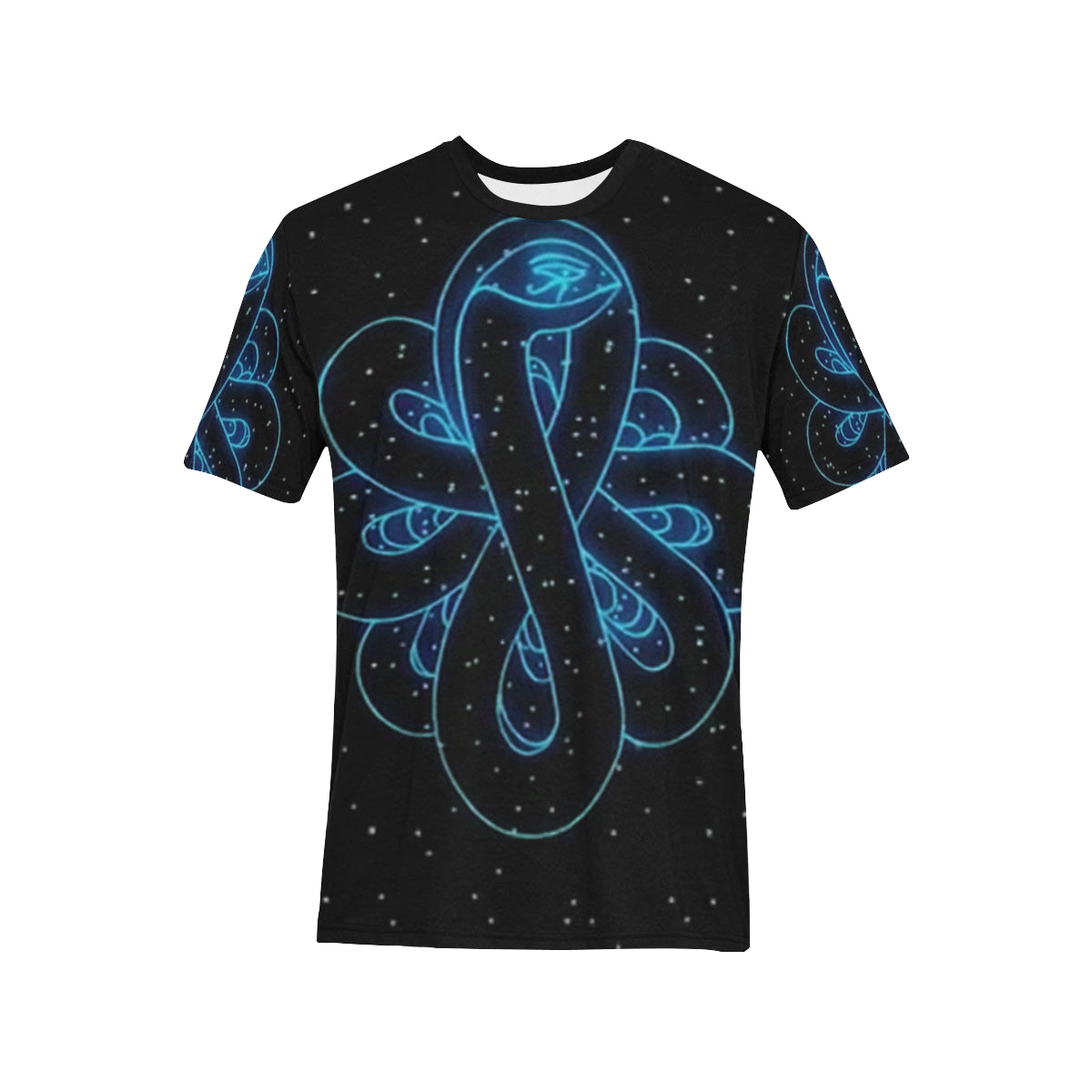 SNAKE OF CREATION WADJET Men's All Over Print T-Shirt (Solid Color Neck) (Model T63)