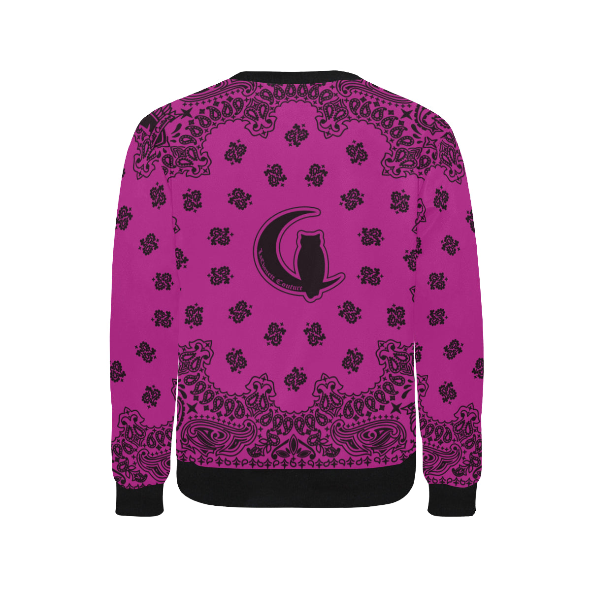 BANDANA PURPLE Men's Rib Cuff Crew Neck Sweatshirt