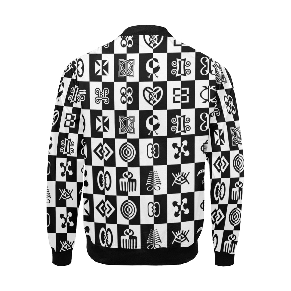 Adinkra CheccMate  Bomber Jacket for Men