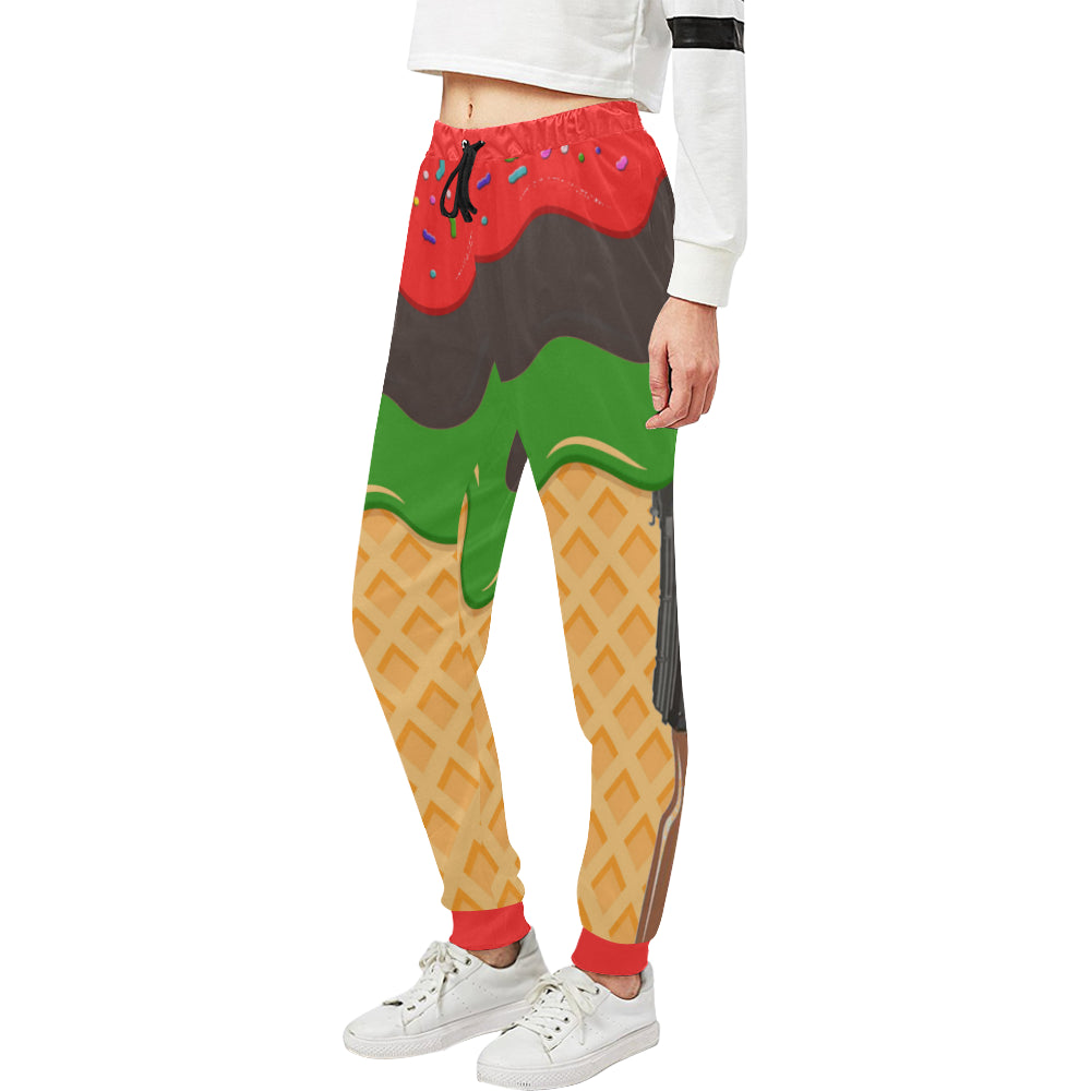 RBG ICE CREAM Women's All Over Print Sweatpants (Model L11)