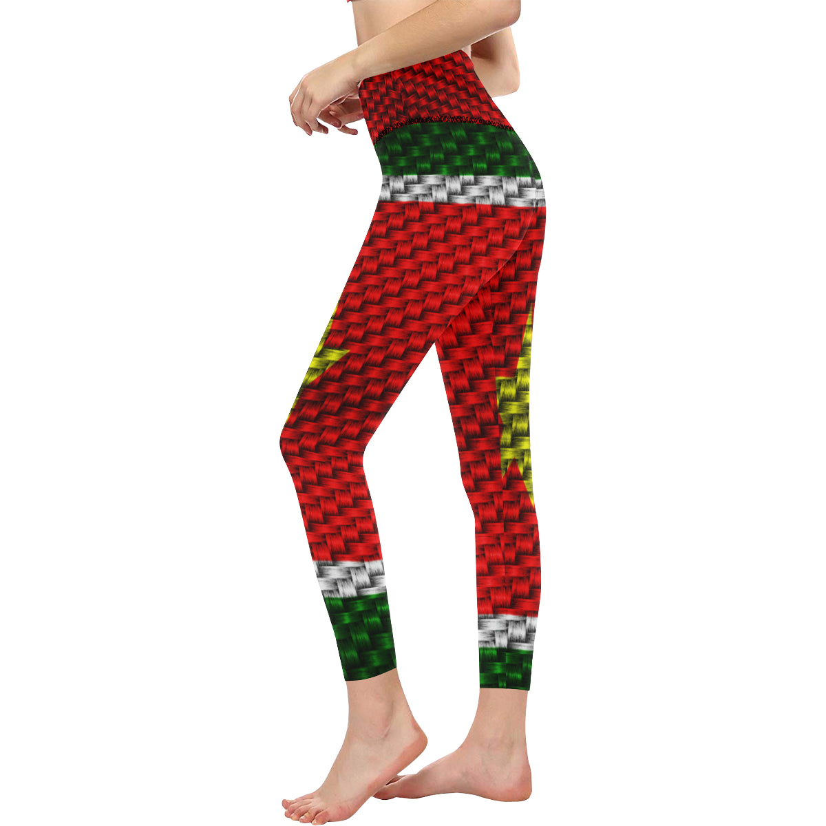 GWADA FLAG All Over Print High-Waisted Leggings (Model L36)