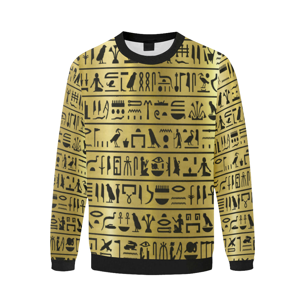 DELUXE MEDU NETER Men's Oversized Fleece Crew Sweatshirt