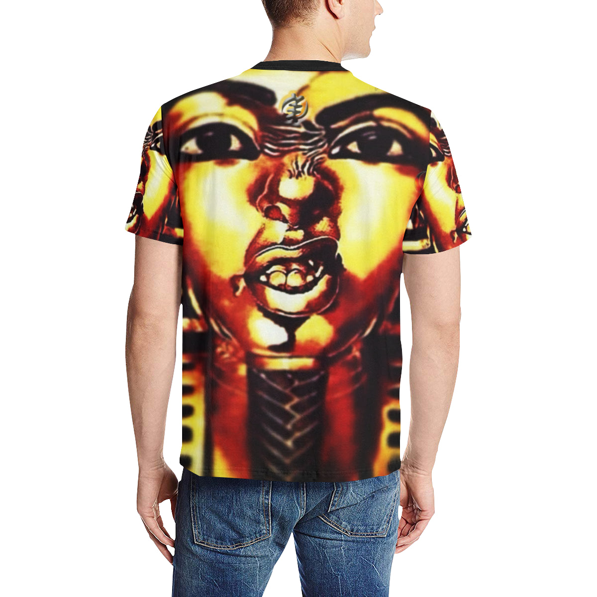 THUG PHAROAH Men's All Over Print T-Shirt (Solid Color Neck) (Model T63)