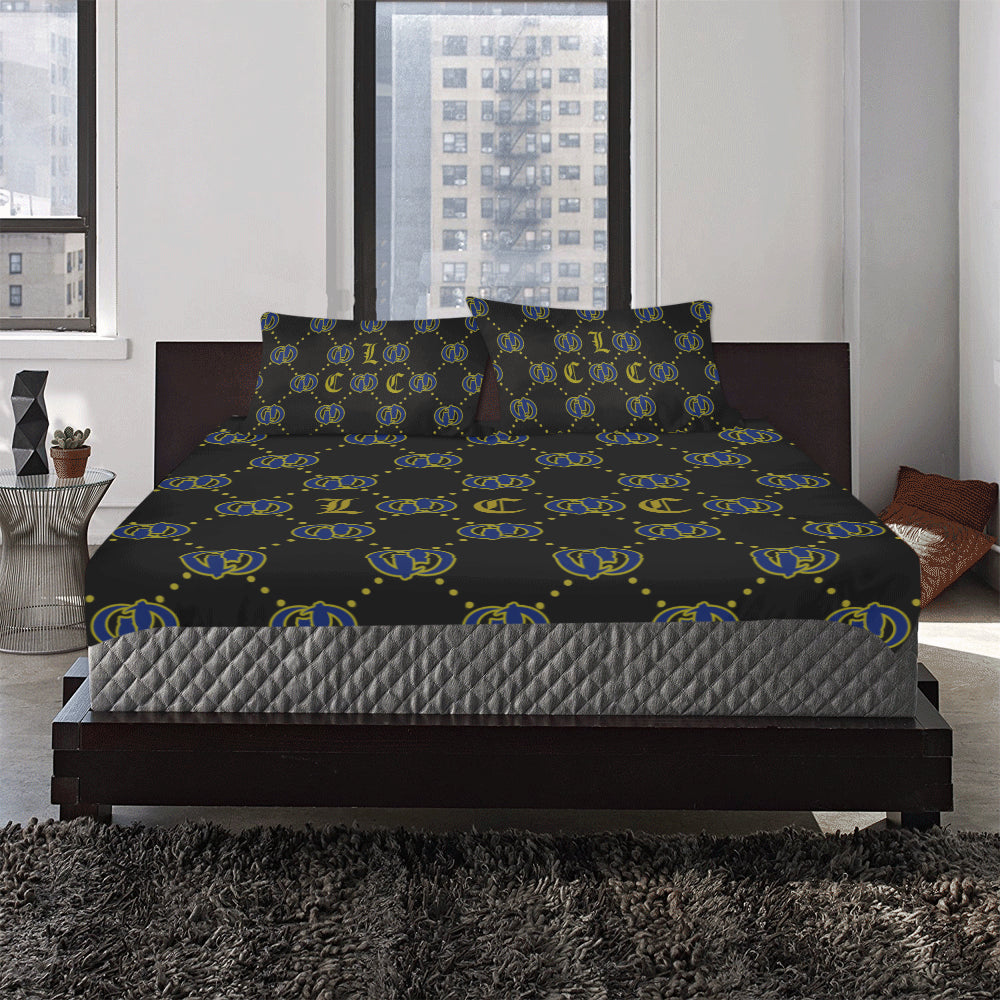GOODY BLACC BLEU 3-Piece Bedding Set