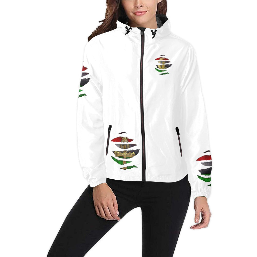 RBG ANKH RIPPED Unisex Windbreaker