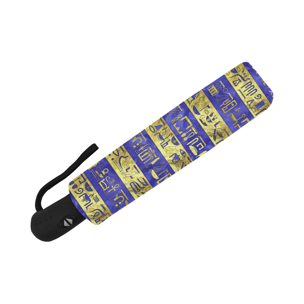 HIEROGLYPH GOLDEN BLUE Auto-Foldable Umbrella