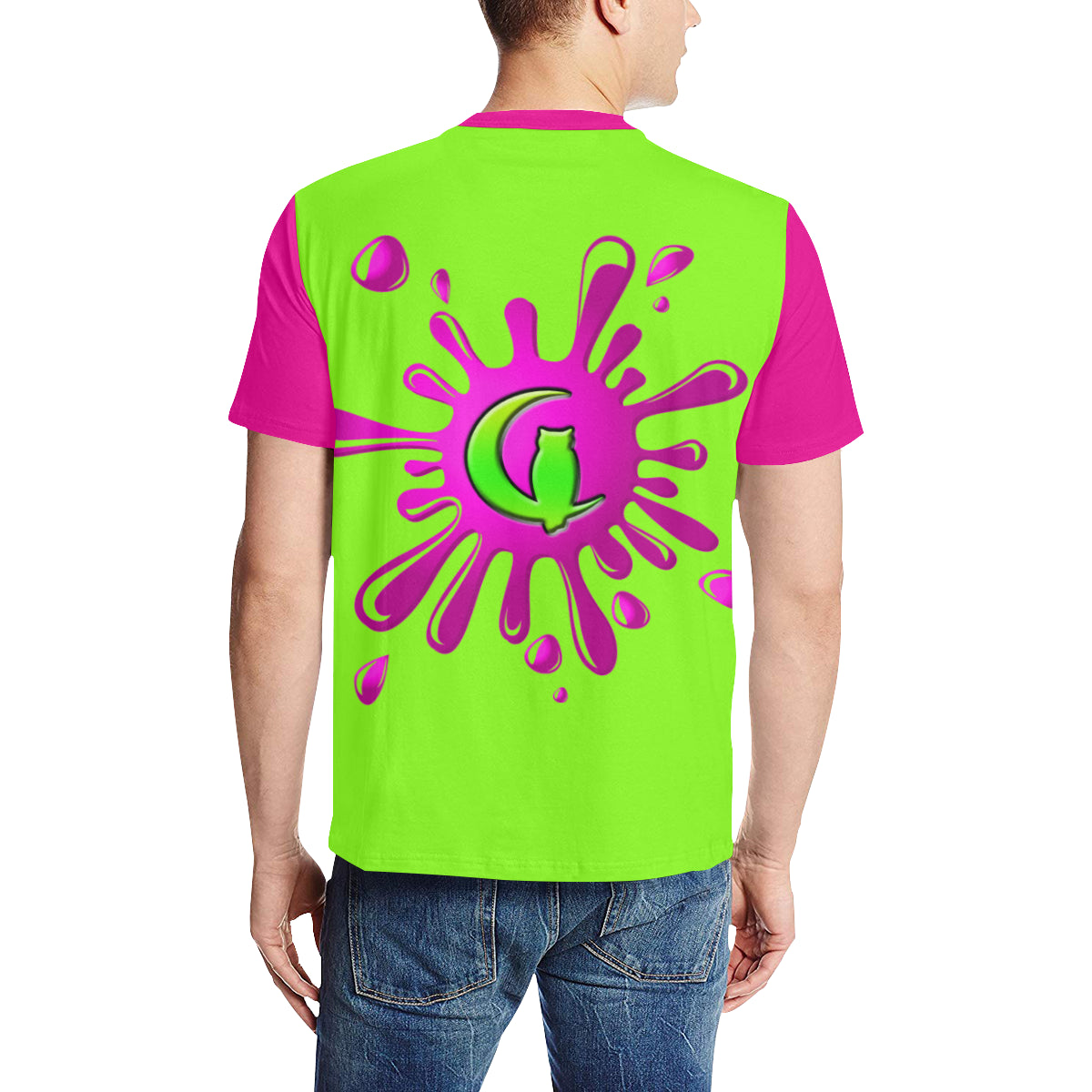 SPLASH OUT RF Men's All Over Print T-Shirt (Solid Color Neck) (Model T63)