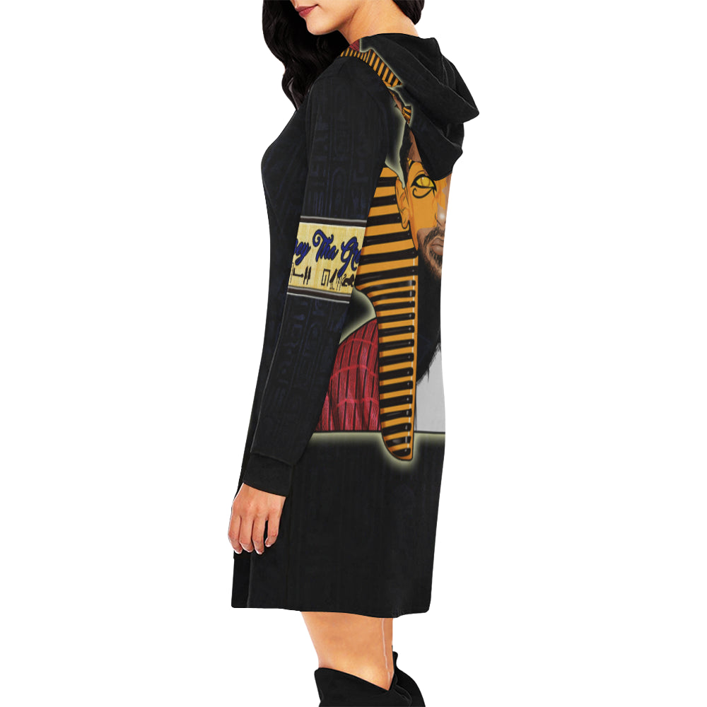 NIPSEY THA GREAT PHAROAH All Over Print Hoodie Mini Dress