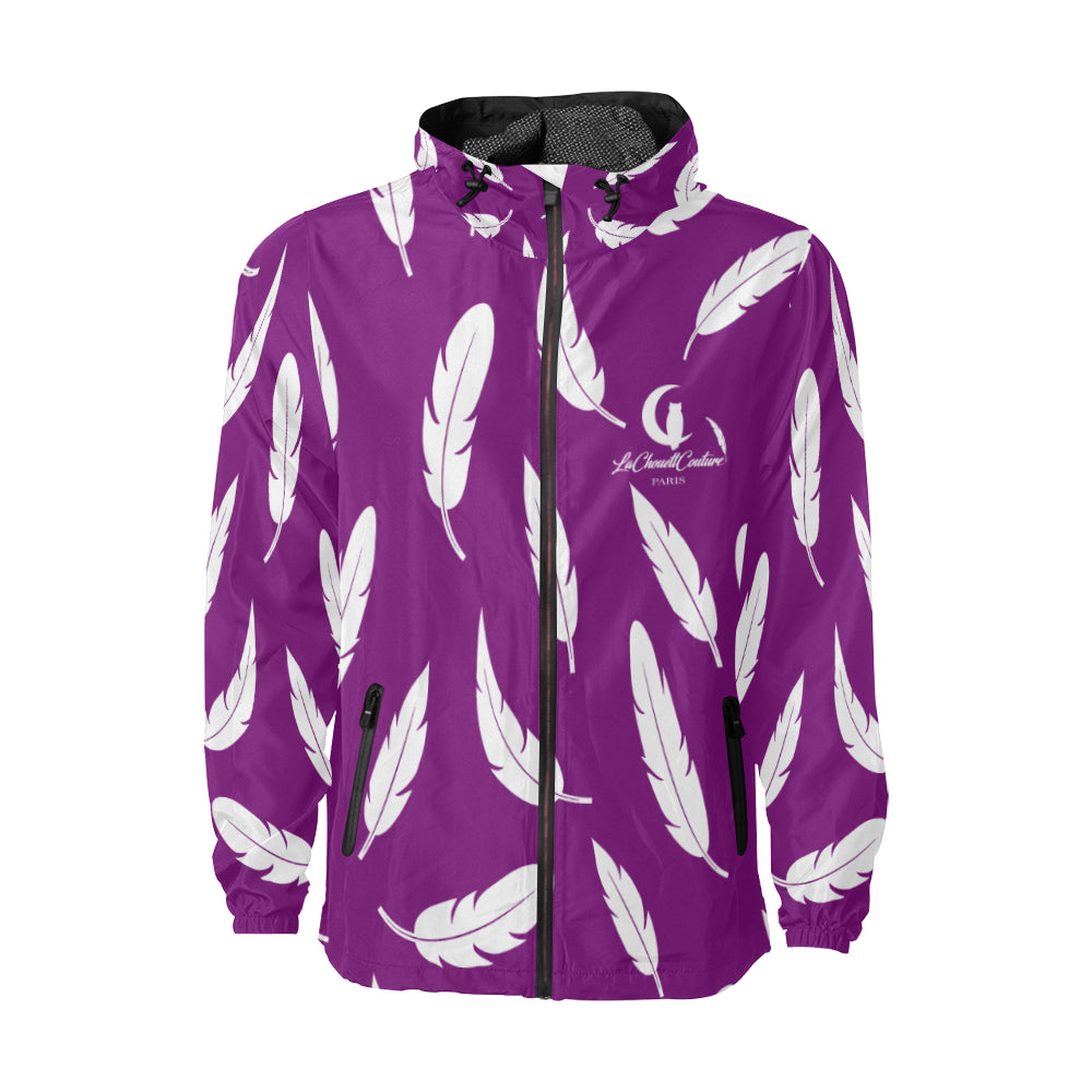 FEATHER GRAPE Unisex All Over Print Windbreaker