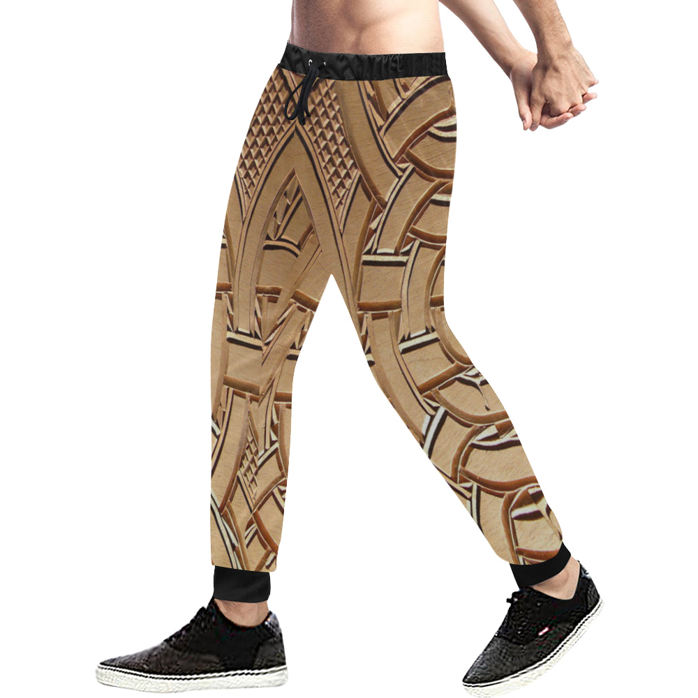 TEMBE ART WOOD Men's All Over Print Sweatpants