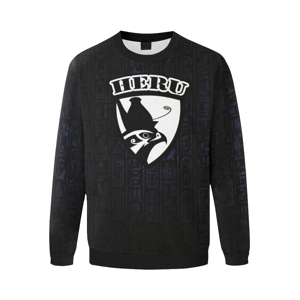 HERU HEAD Men's Oversized Fleece Crew Sweatshirt