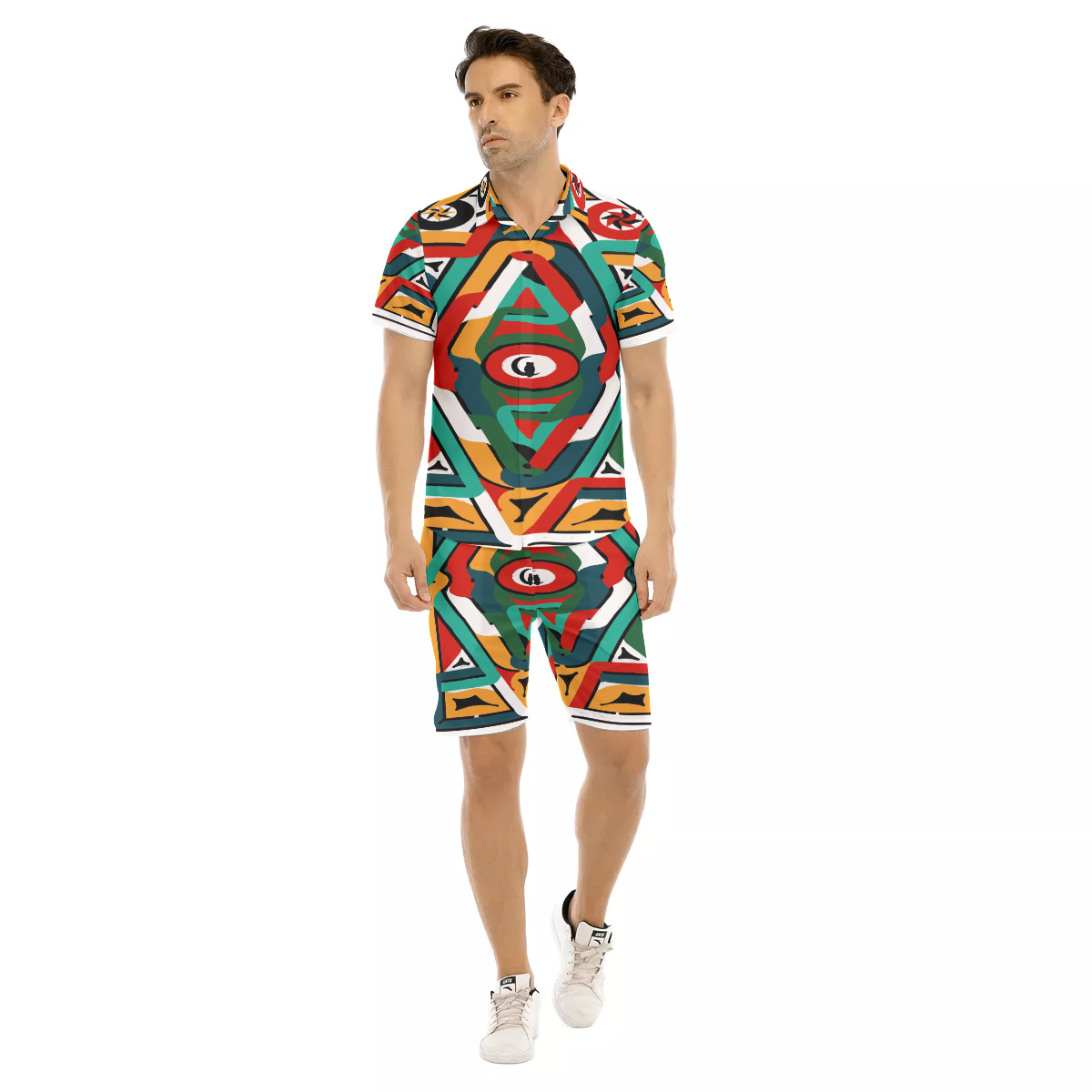TEMBE ART Men's Short Sleeve Shirt Sets