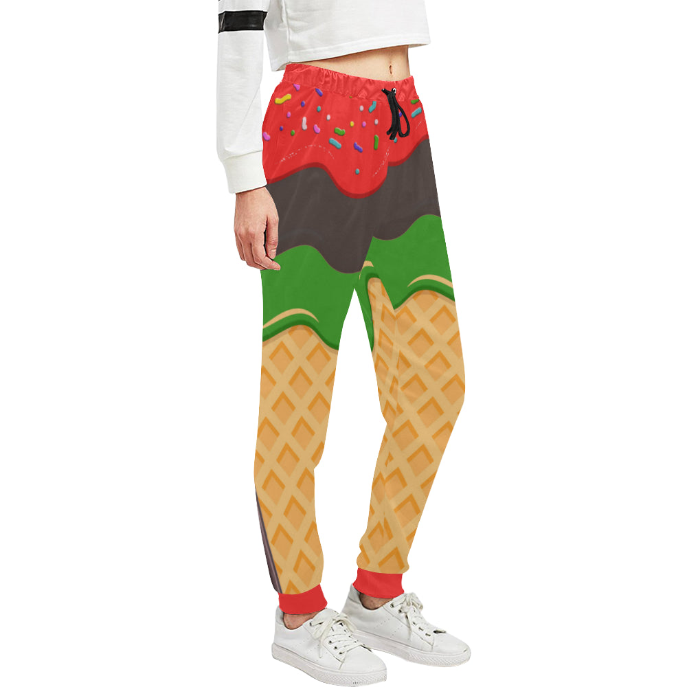 RBG ICE CREAM Women's All Over Print Sweatpants (Model L11)