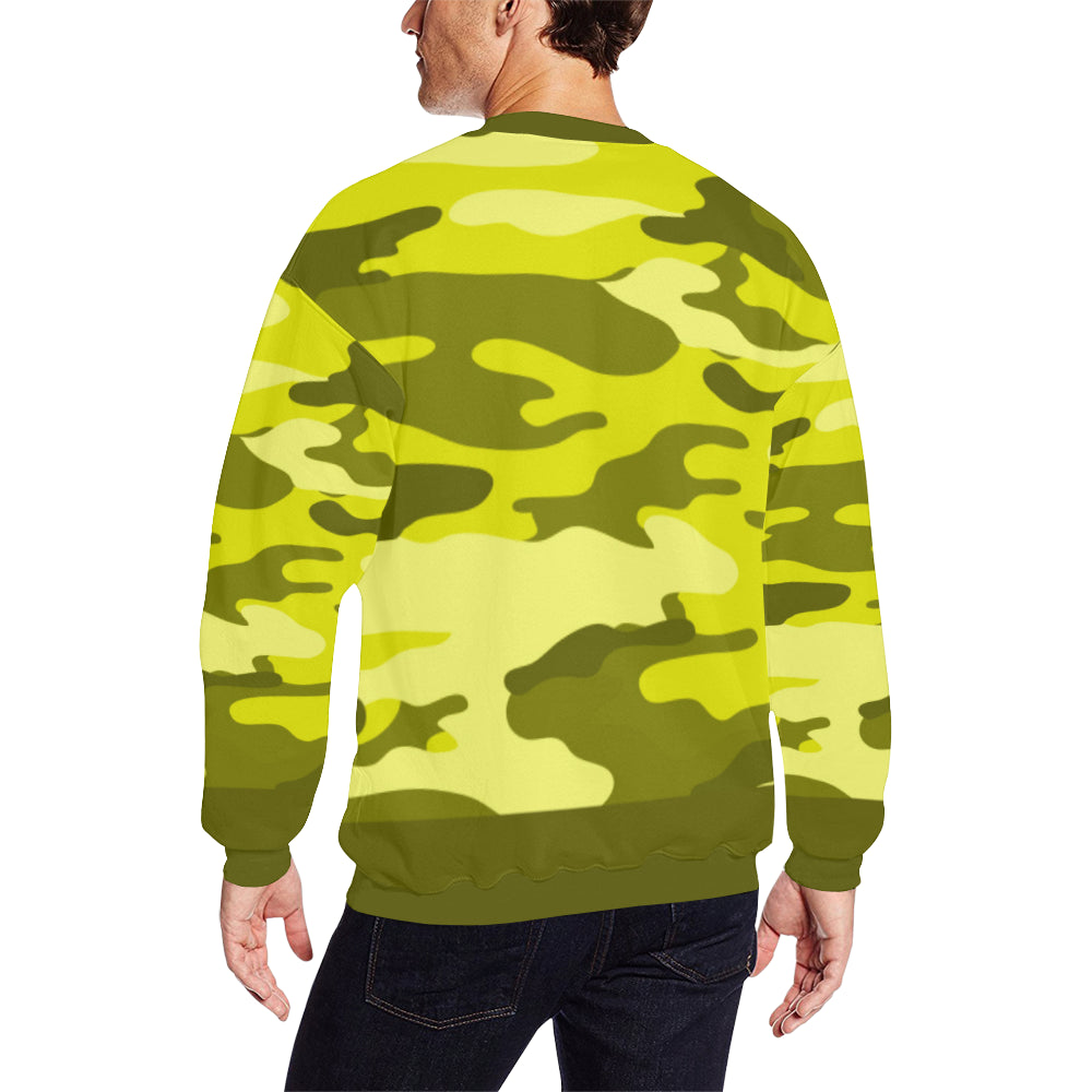 CAMOUFLAGE YLW All Over Print Crewneck Sweatshirt for Men