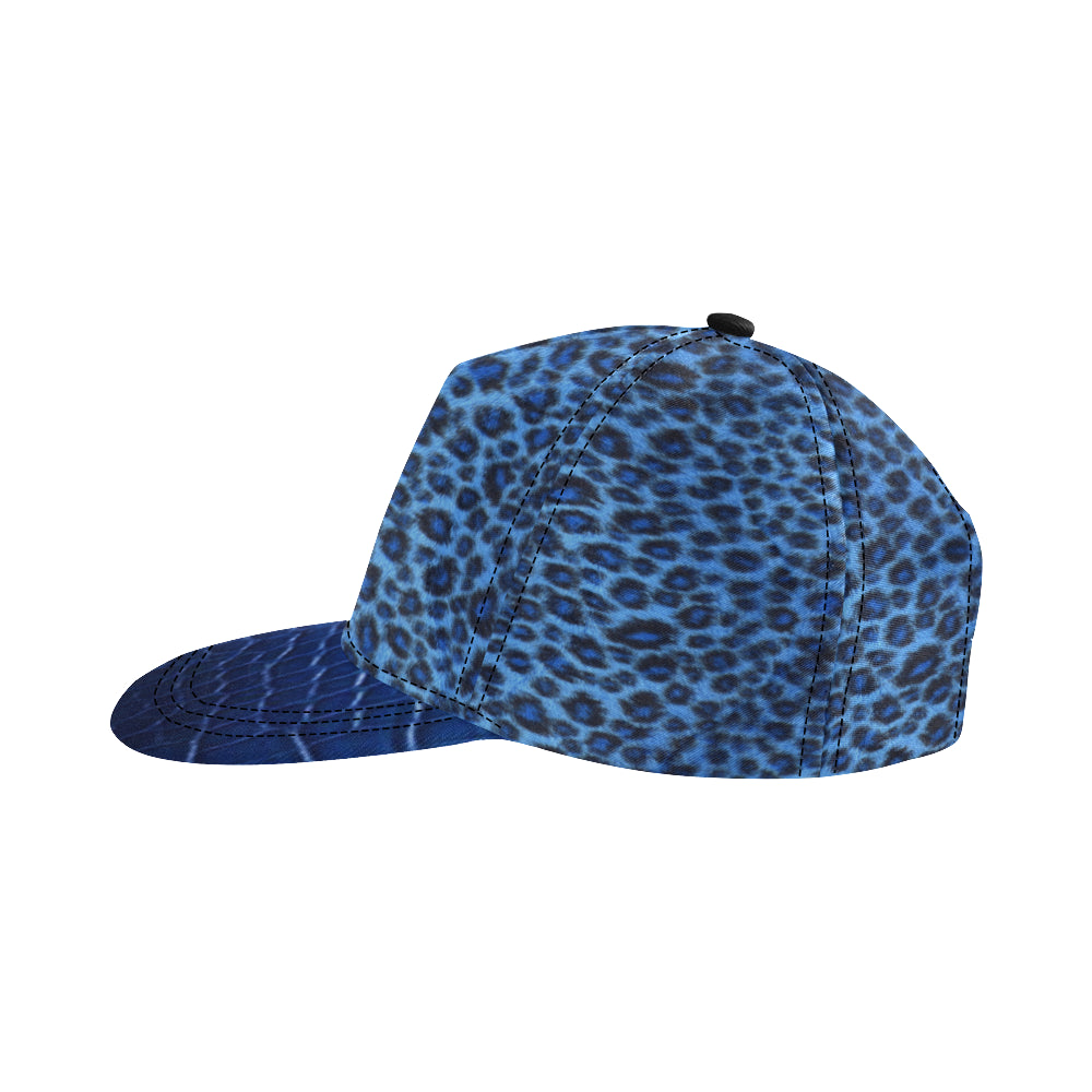 BLUE TIGER CROCO SKIN SNAPBACK All Over Print Snapback