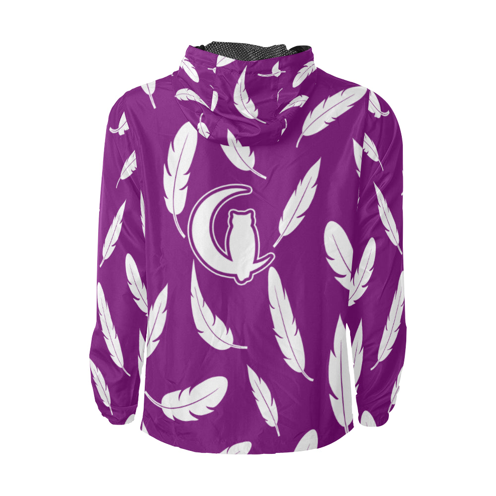 FEATHER GRAPE Unisex All Over Print Windbreaker