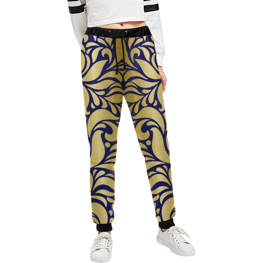 GORGIOUS LEAF ROYAL Women's All Over Print Sweatpants (Model L11)