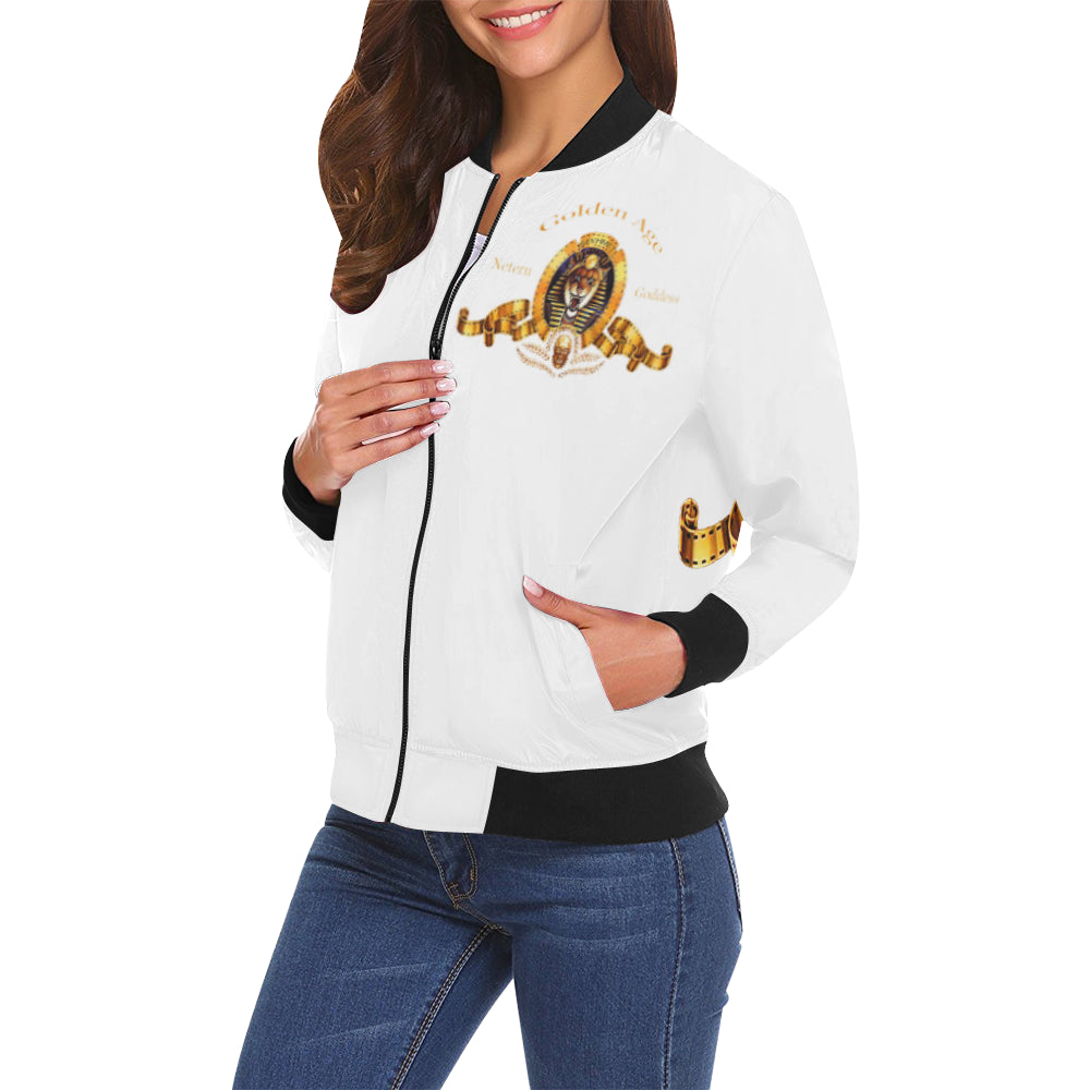 SEKHMET GODDESS All Over Print Bomber Jacket for Women (Model H19)