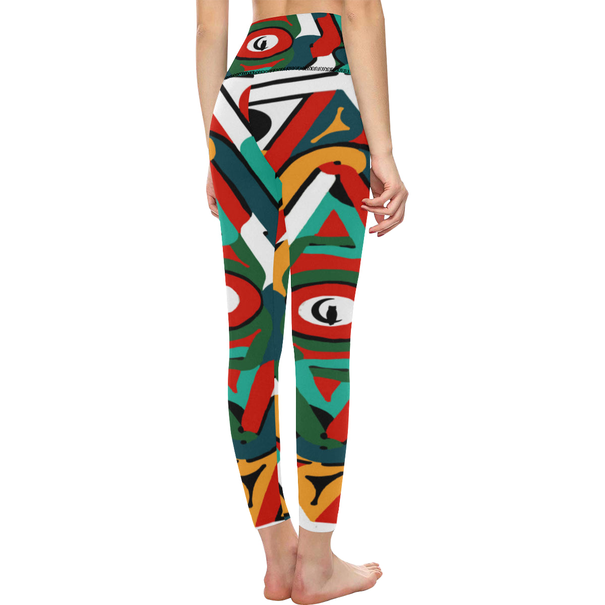 TEMBE ART All Over Print High-Waisted Leggings