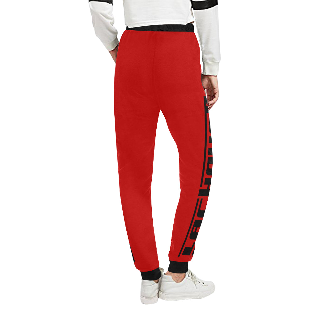 LCC BLACC BORDER RED Women's All Over Print Sweatpants (Model L11)