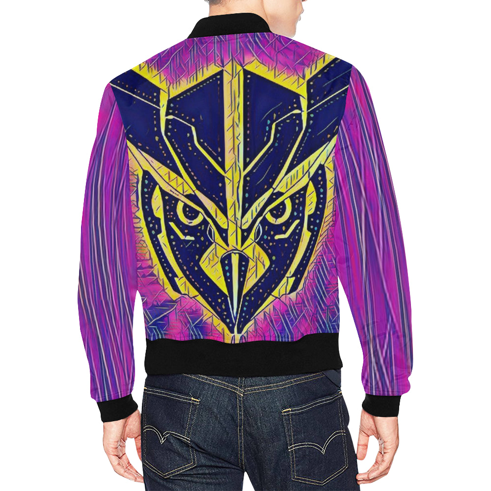 OWLFORMERS ART All Over Print Bomber Jacket for Men (Model H19)
