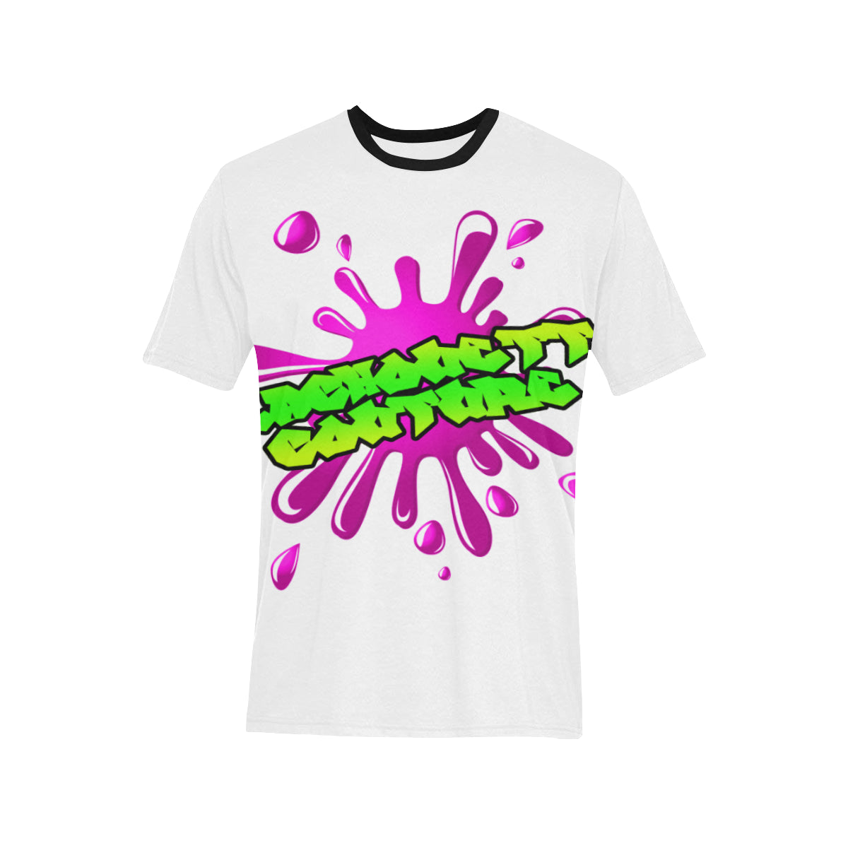 SPLASH OUT Men's All Over Print T-Shirt (Solid Color Neck) (Model T63)