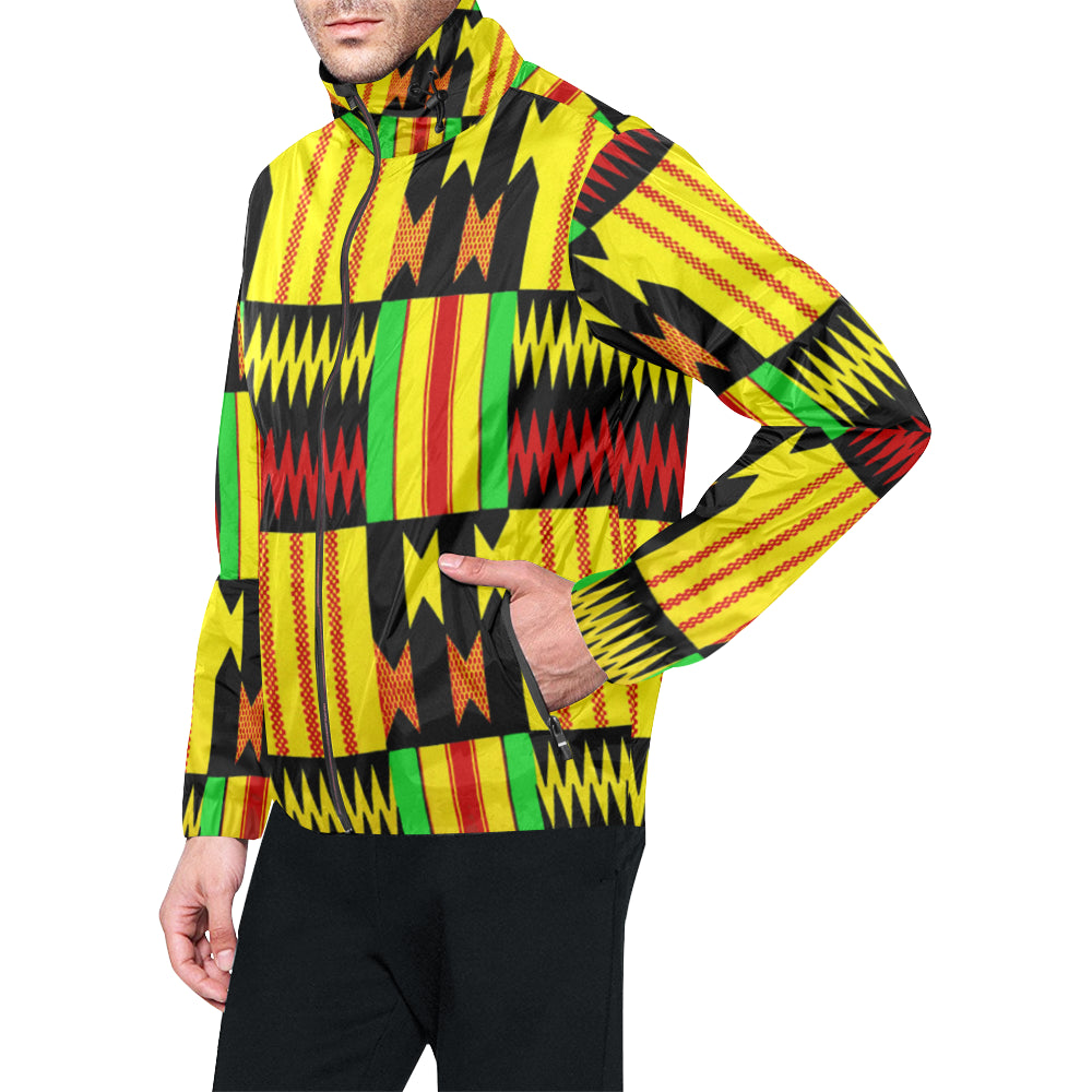KENTE FULL RASTA All Over Print Windbreaker for Unisex
