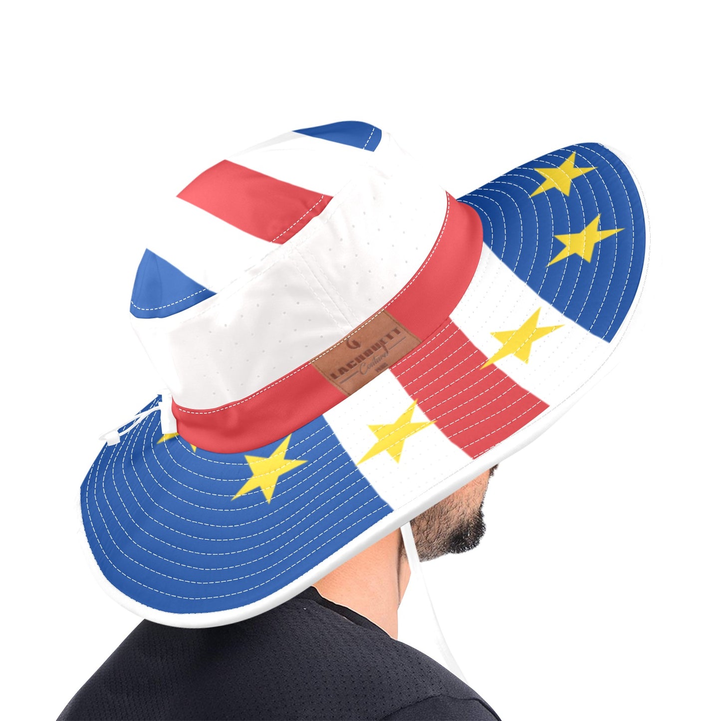 CAP VERT FLAG Wide Brim Bucket Hat