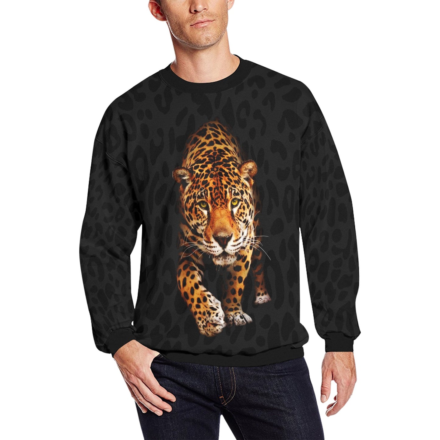 JAGUAR All Over Print Crewneck Sweatshirt for Men