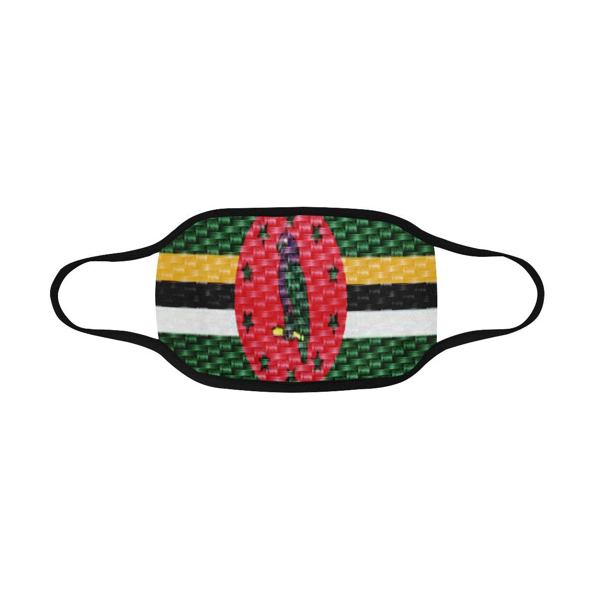 DOMINICA FLAG Mouth Mask in One Piece (2 Filters Included)