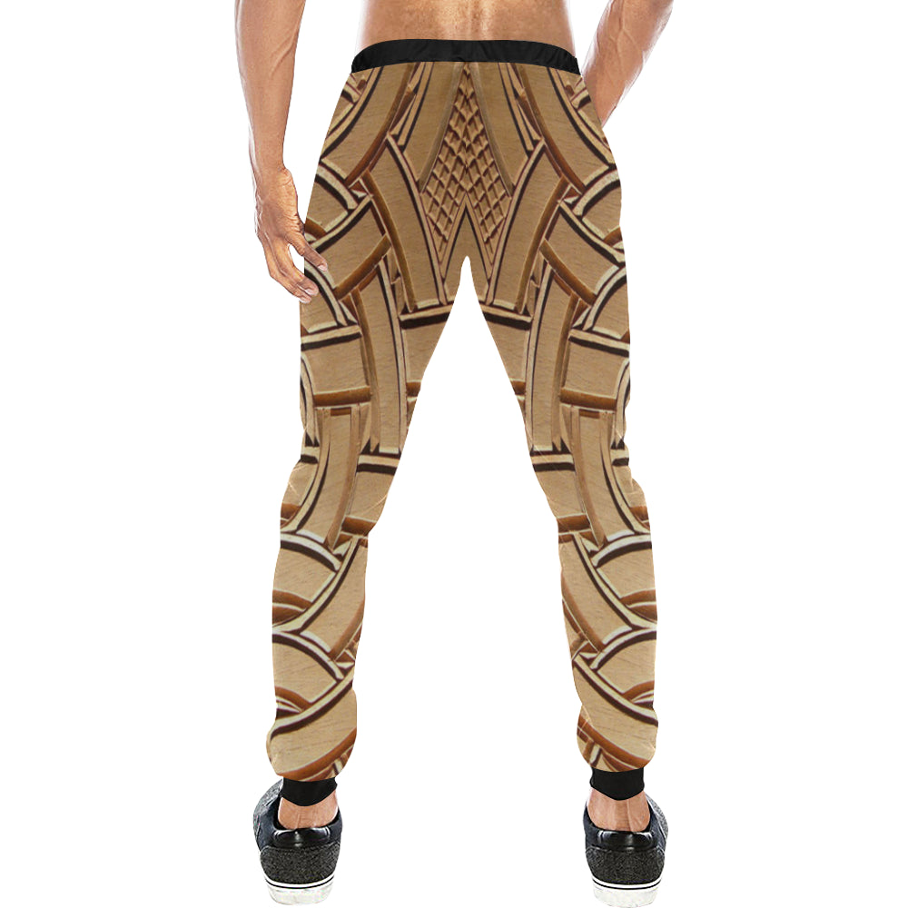 TEMBE ART WOOD Men's All Over Print Sweatpants