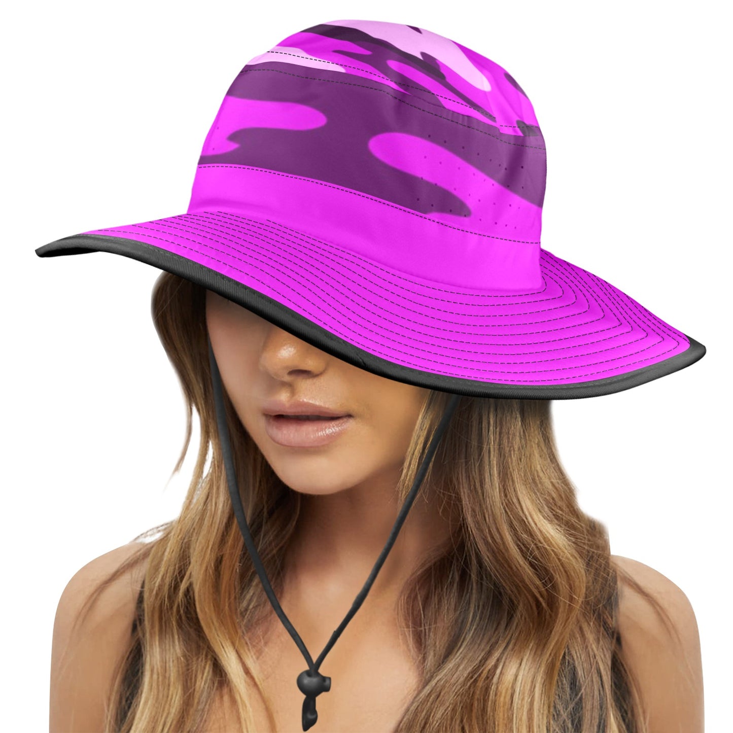 CAMOUFLAGE Wide Brim Bucket Hat