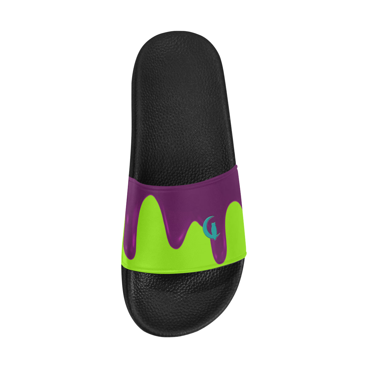 PURPLE DRIPPIN Men's Slide Sandals (Model 057)