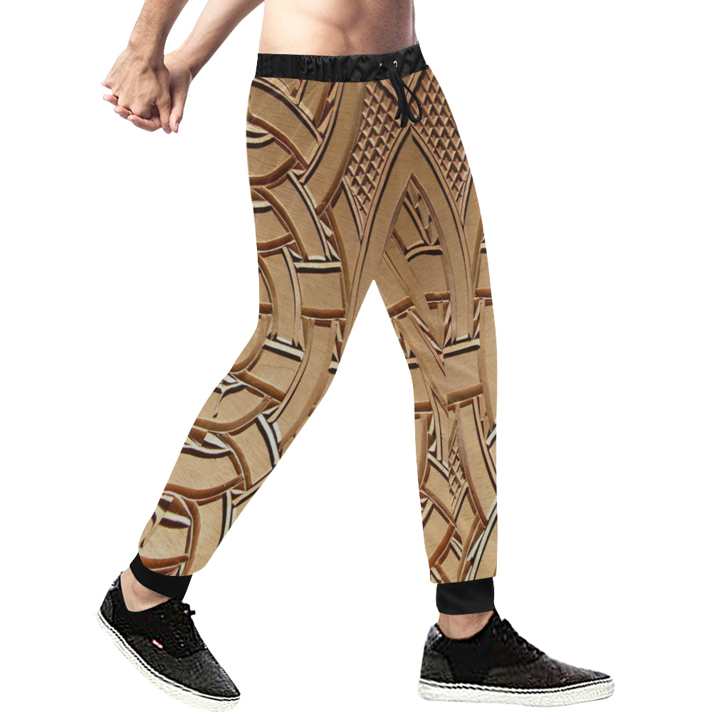 TEMBE ART WOOD Men's All Over Print Sweatpants