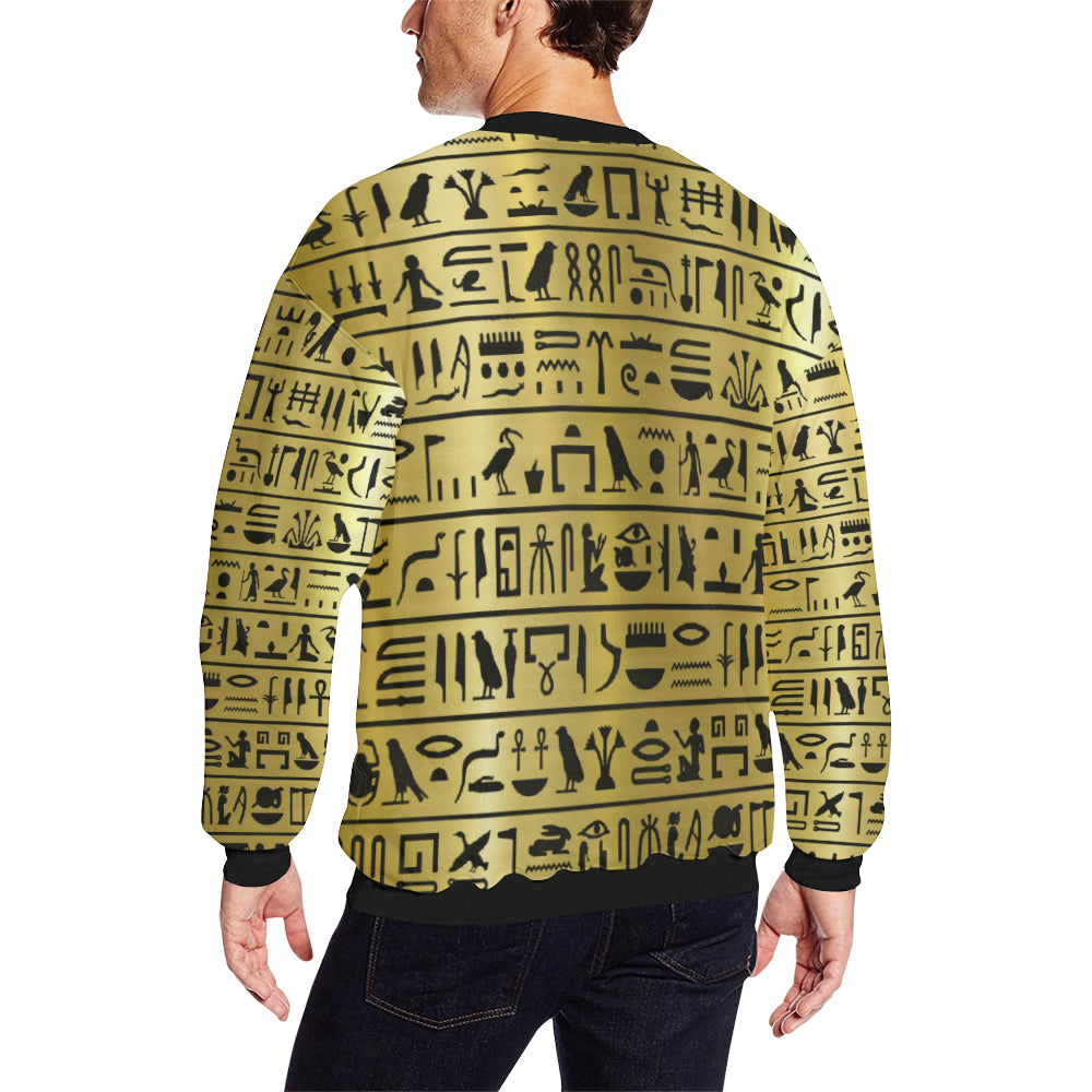 DELUXE MEDU NETER Men's Oversized Fleece Crew Sweatshirt