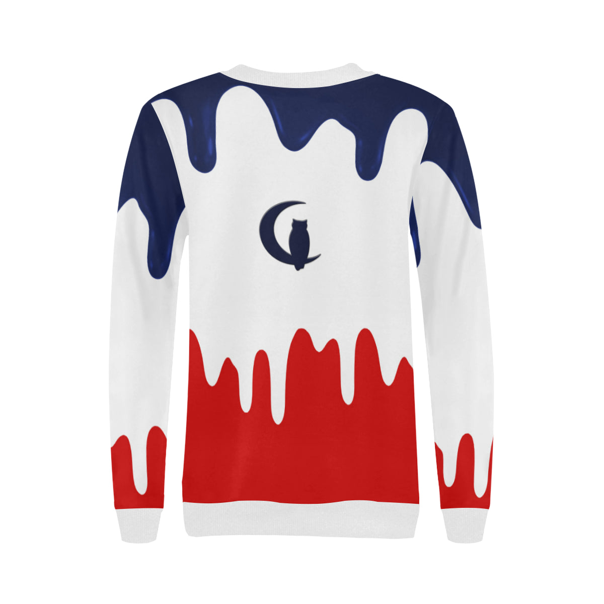 DRIPPIN WATER Women's Rib Cuff Crew Neck Sweatshirt (Model H34)