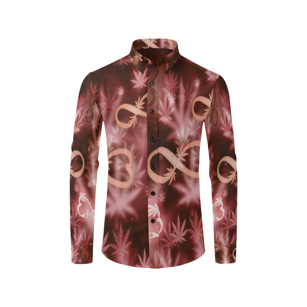 INFINITY RED COSMOS Men's All Over Print Casual Dress Shirt (Model T61)