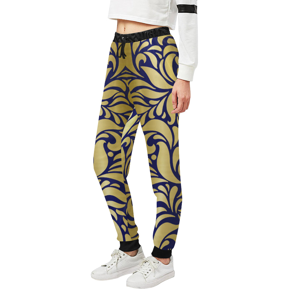 GORGIOUS LEAF ROYAL Women's All Over Print Sweatpants (Model L11)