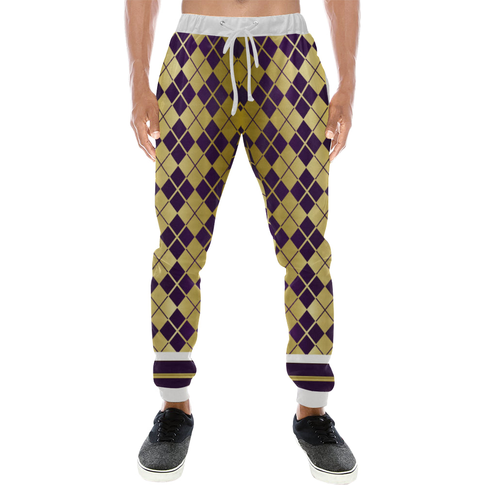 ARLEQUIN GRAPE Men's All Over Print Sweatpants