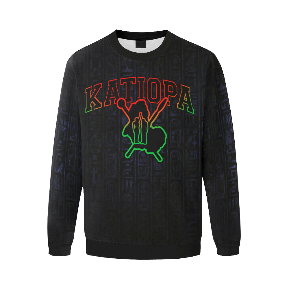 KATIOPA Men's Oversized Fleece Crew Sweatshirt